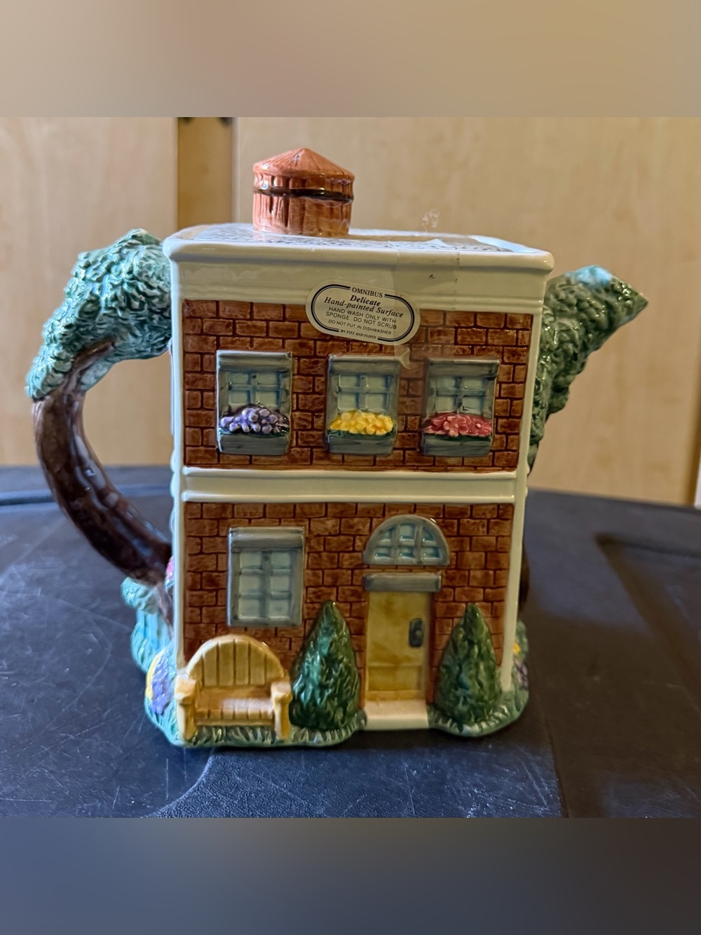 Fitz and Floyd Omnibus Ceramic Cottage - Decorative House Design, Multicolor